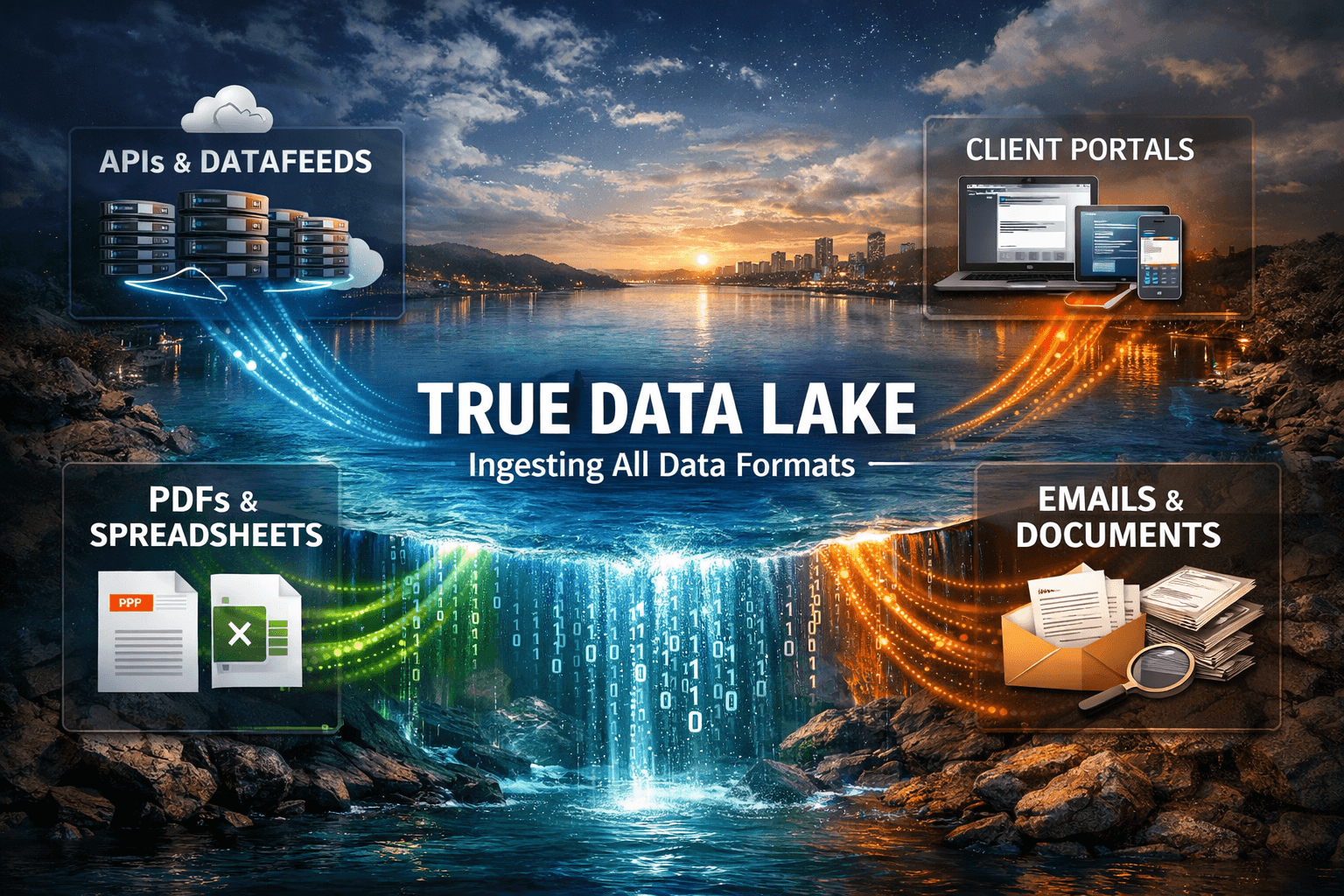 Why True Data Lakes in Wealth Management Must Ingest All Data Formats — Not Just APIs and Datafeeds - Blog post thumbnail